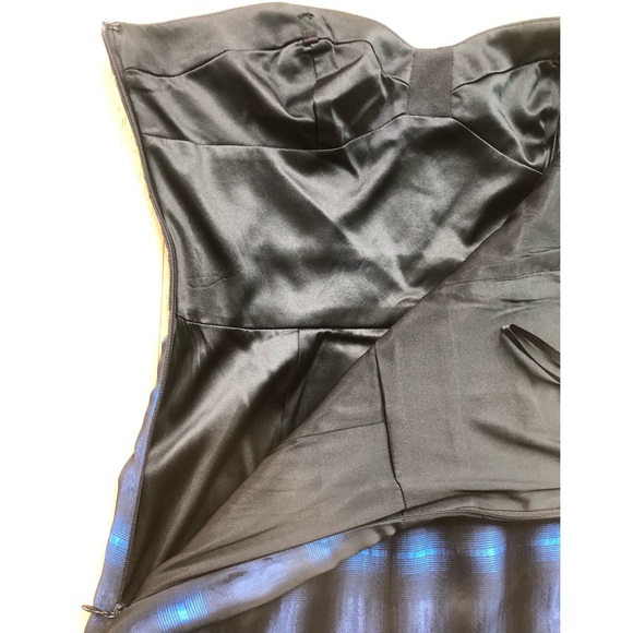 DVF Diane von Furstenberg “Little Ann” Blue Plaid Bustier Strapless Dress SZ 4 - Picture 12 of 17